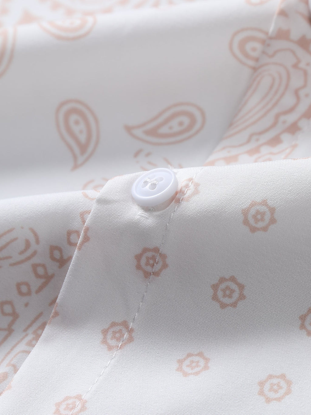 Paisley Print Button Up Shirt & Swim Shorts