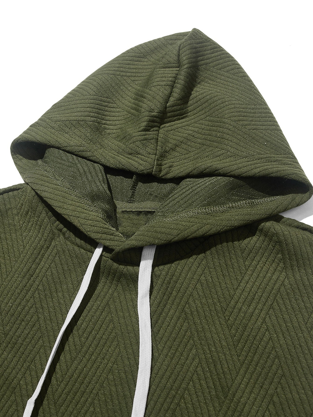 Stripe Textured Sleeveless Hooded T-Shirt & Drawstring Shorts Set