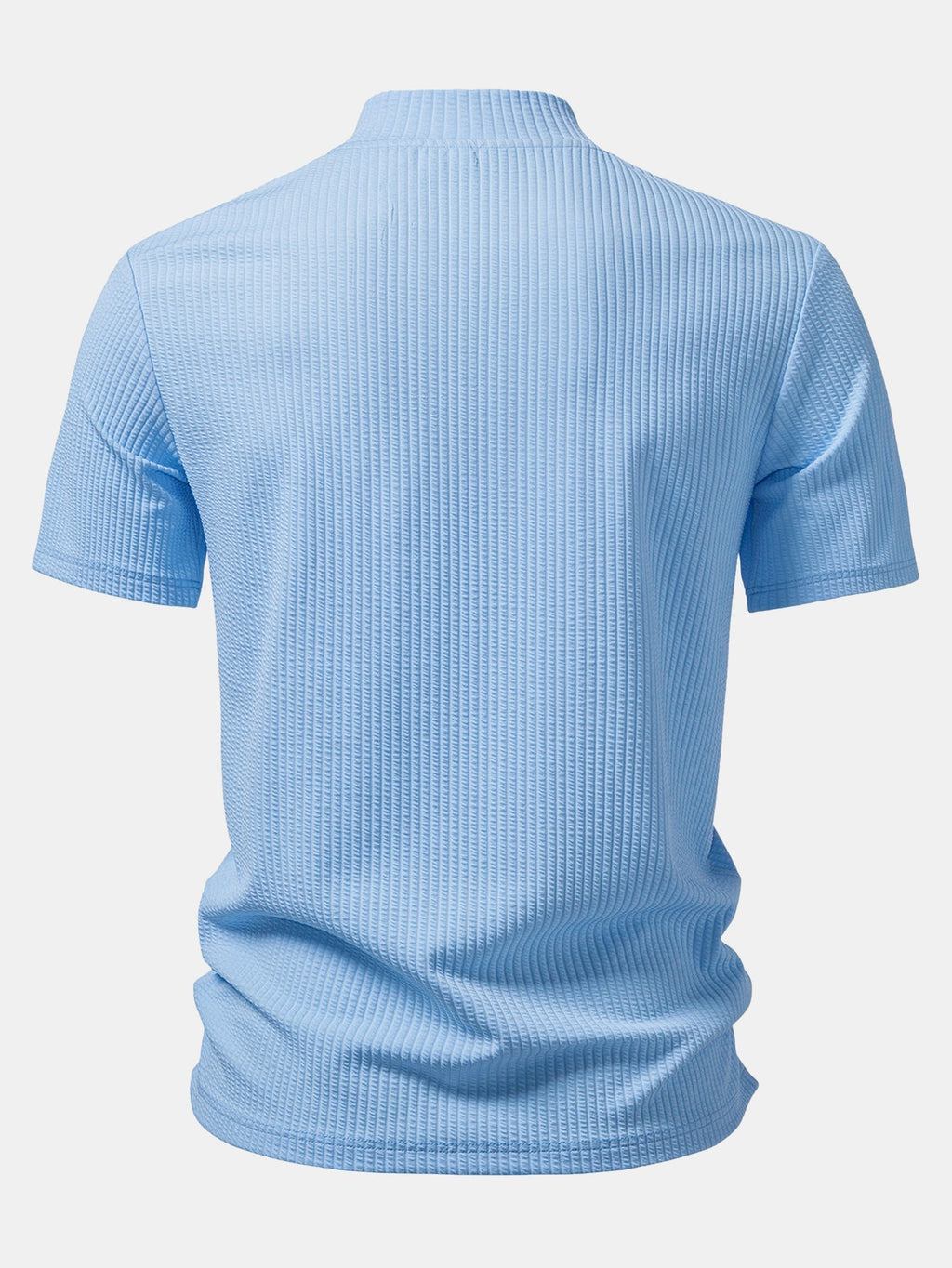 Ribbed Mock Neck T-Shirt & Straight Leg Ribbed Pants