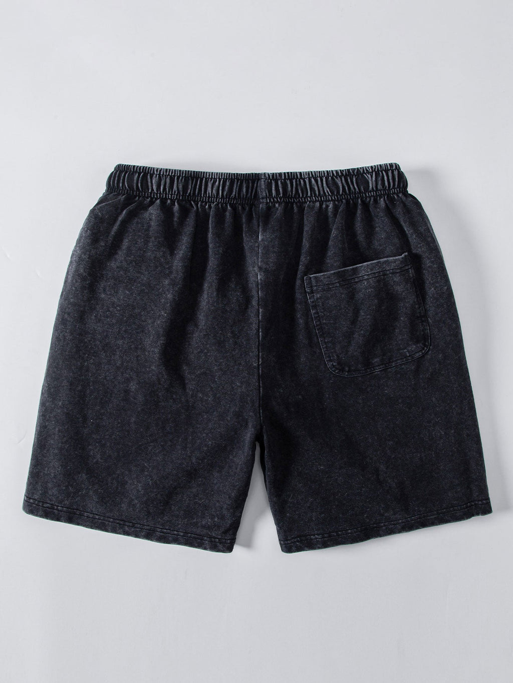 Washed Distressed Drop Shoulder Oversize T-Shirt & Drawstring Shorts