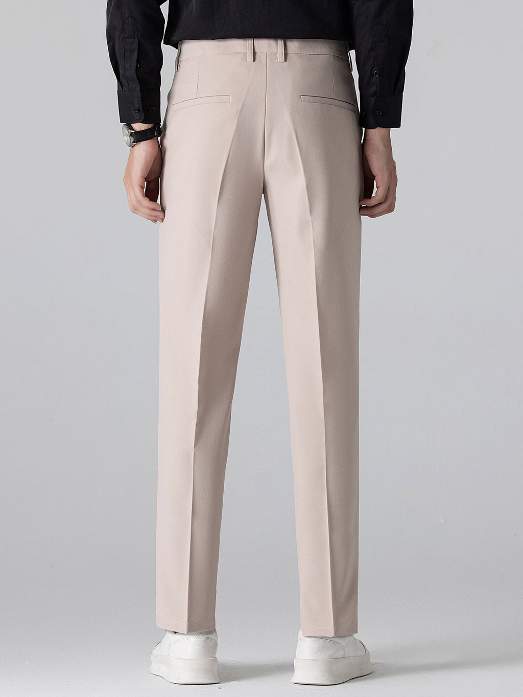 Geometric Knit Shirt & Slim Fit Tapered Trousers