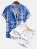 Paisley Bottle Button Up Shirt & Swim Shorts