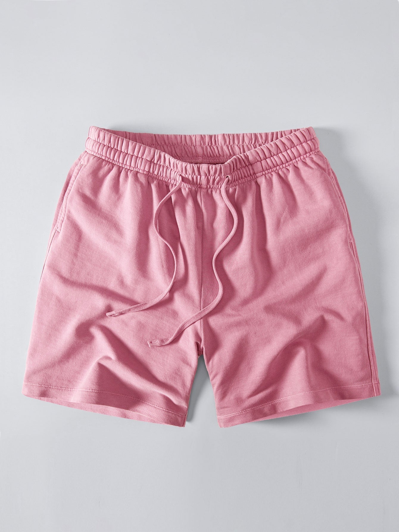 Relax Fit Heavyweight Washed Drop Shoulder T-Shirt & Washed Distressed Drawstring Shorts