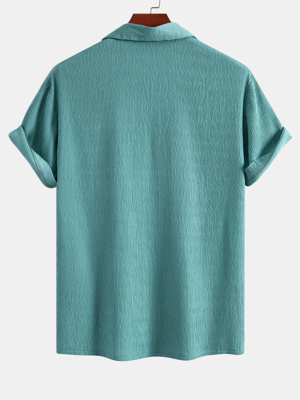 Textured Seersucker Short Sleeve Shirt & Drawstring 6“ Shorts Set