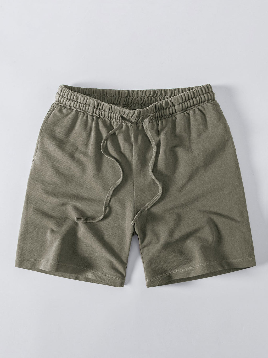Relax Fit Heavyweight Washed Drop Shoulder T-Shirt & Washed Distressed Drawstring Shorts