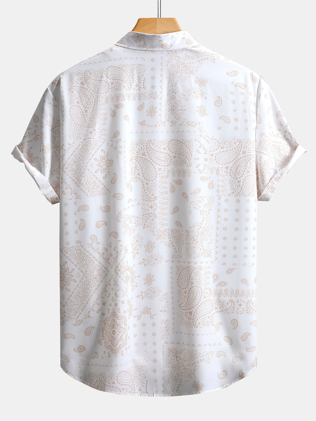Paisley Print Button Up Shirt & Swim Shorts