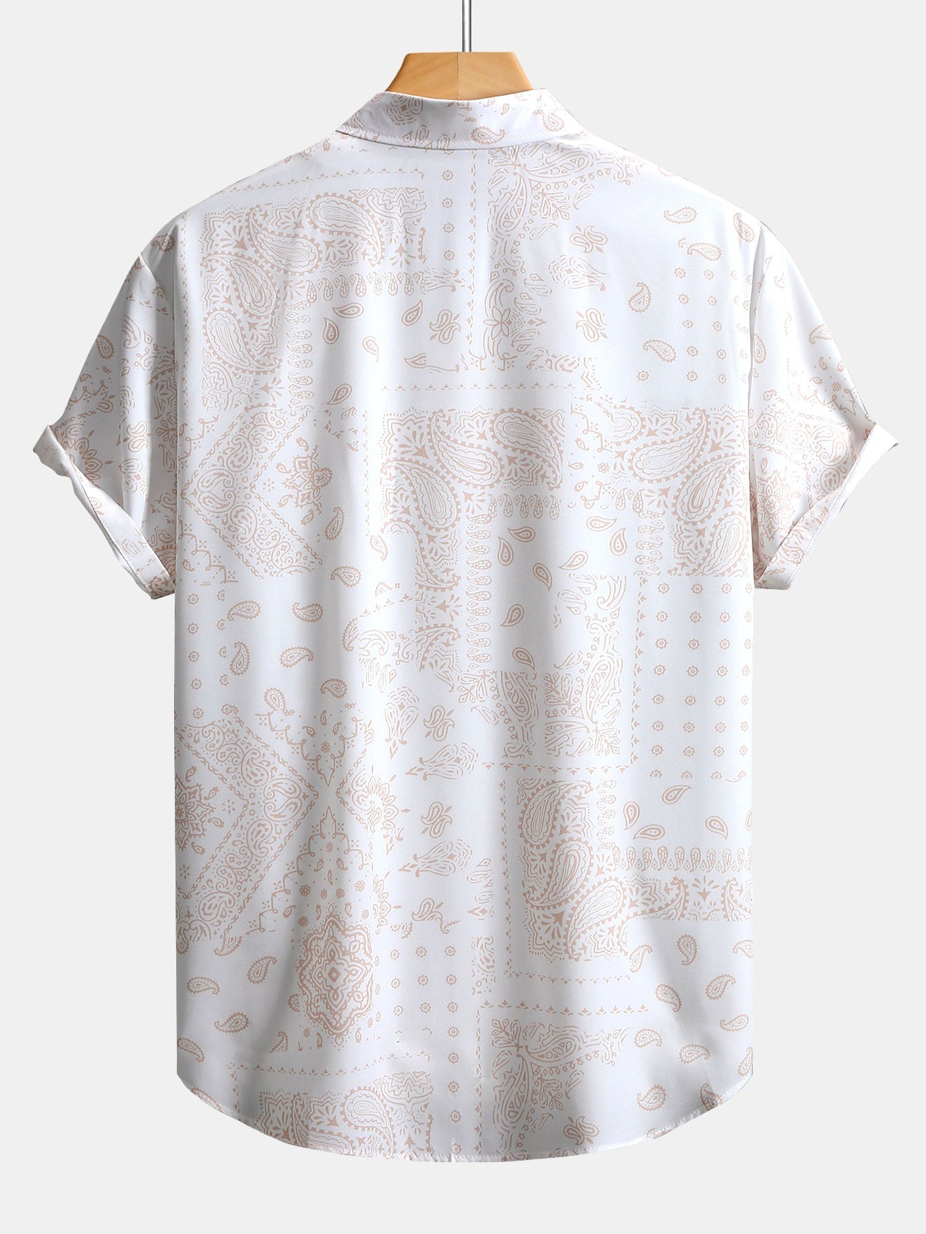 Paisley Print Button Up Shirt & Swim Shorts