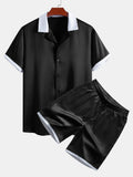 Contrast Satin Shirt & Contrast Satin 7“ Shorts