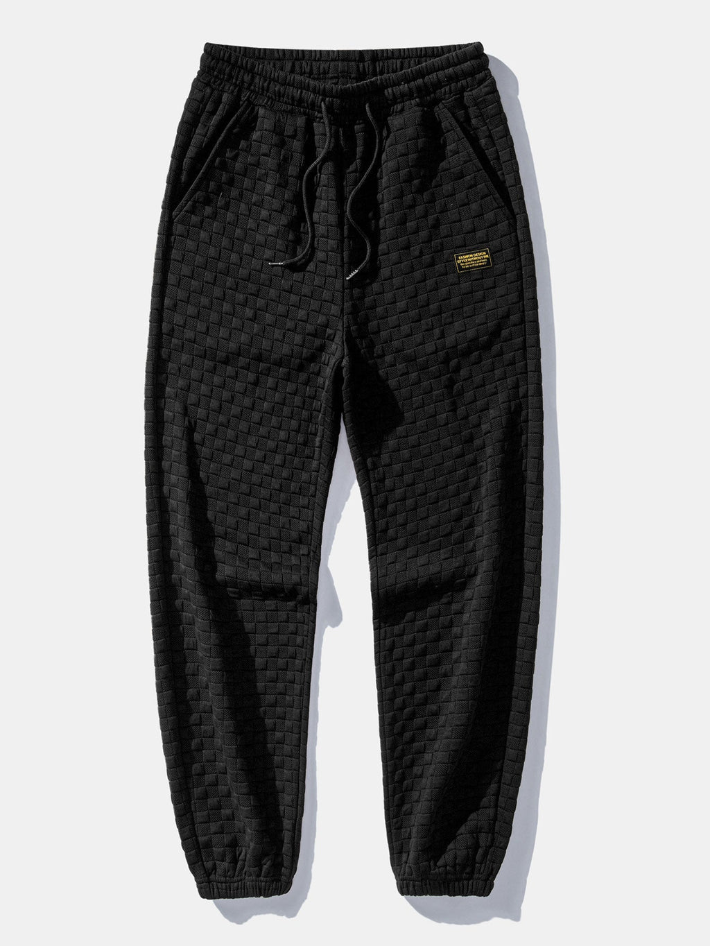 Checkerboard Jacquard Quarter Zip Sweatshirt & Jogger Pants
