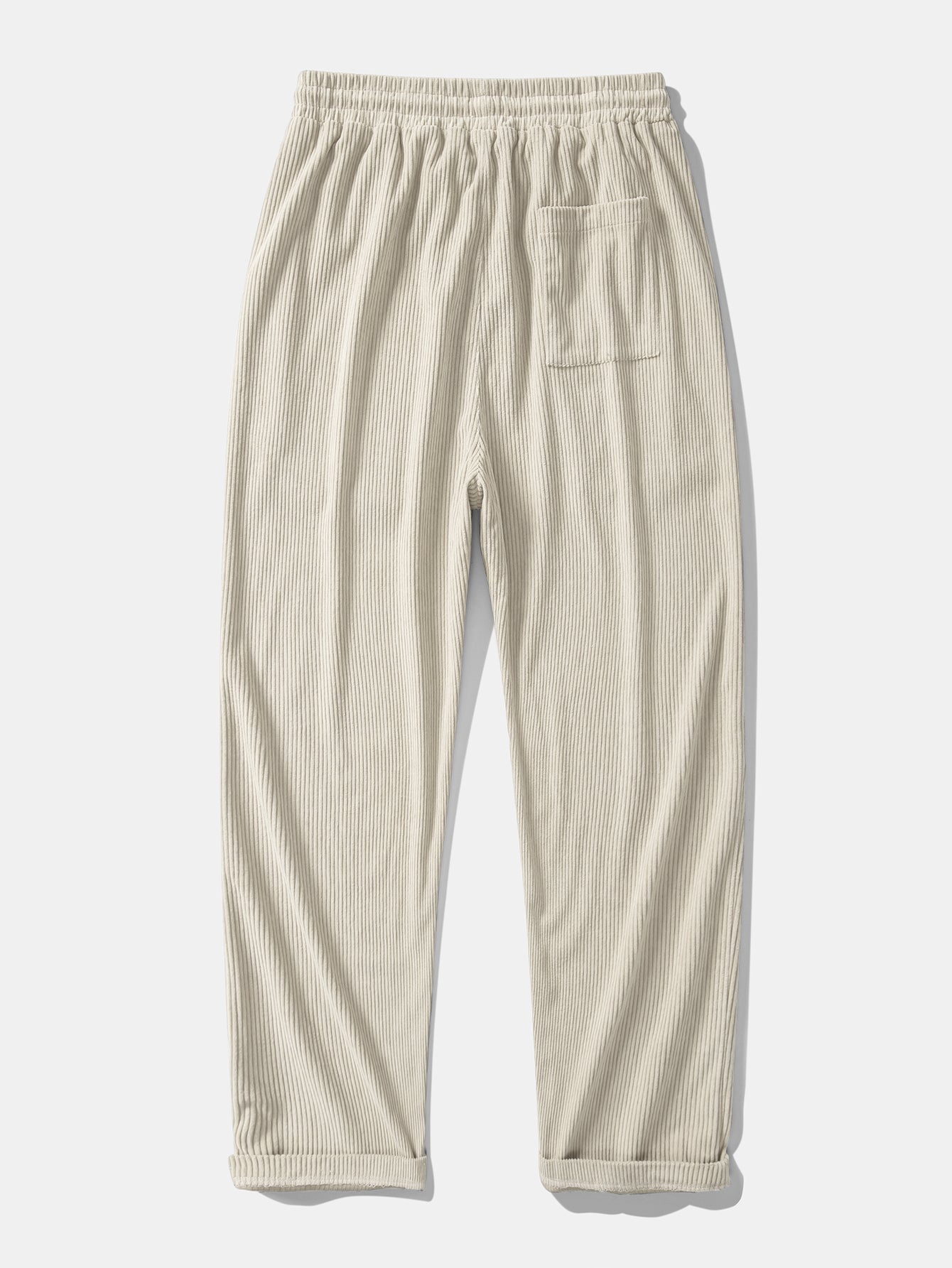 Relax Fit Color Block Corduroy Button Up Shirt & Straight Leg Corduroy Pants