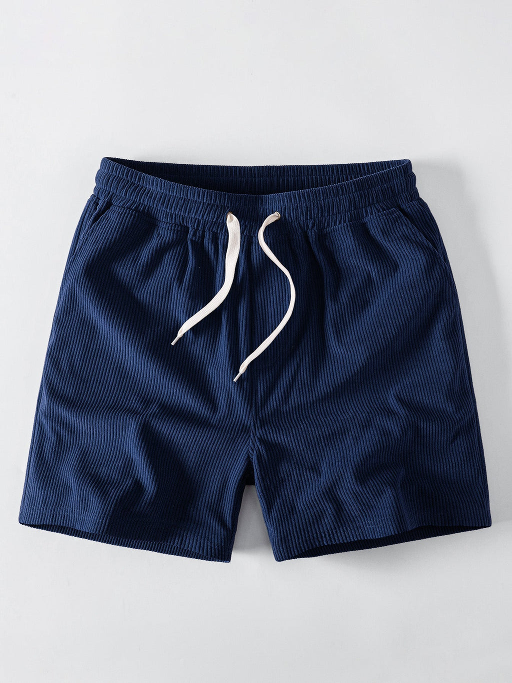 Los Angeles Print Contrast Ringer T-Shirt & 5" Drawstring  Corduroy Shorts