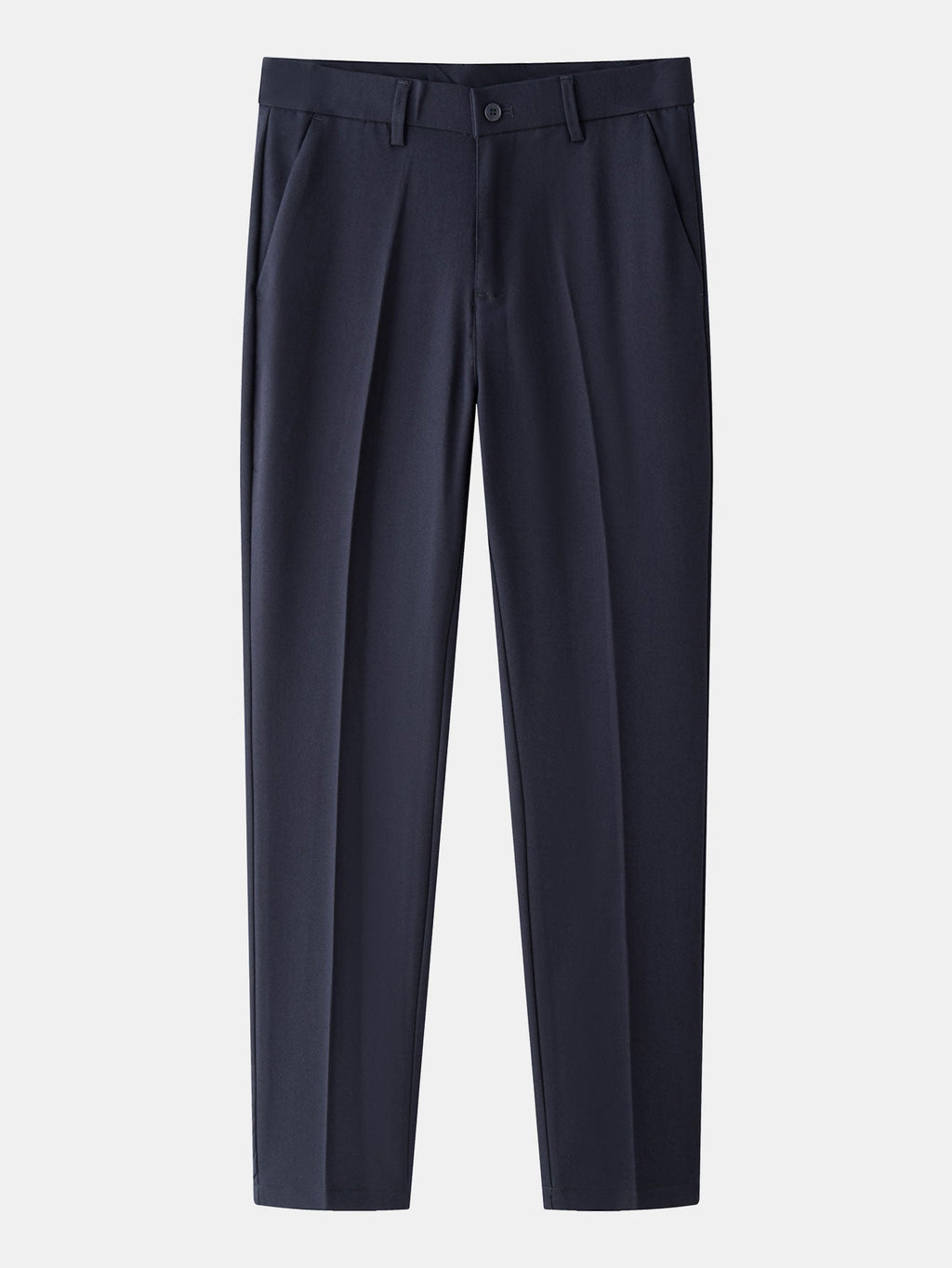 Contrast Textured Knit Polo & Slim Fit Tapered Trousers