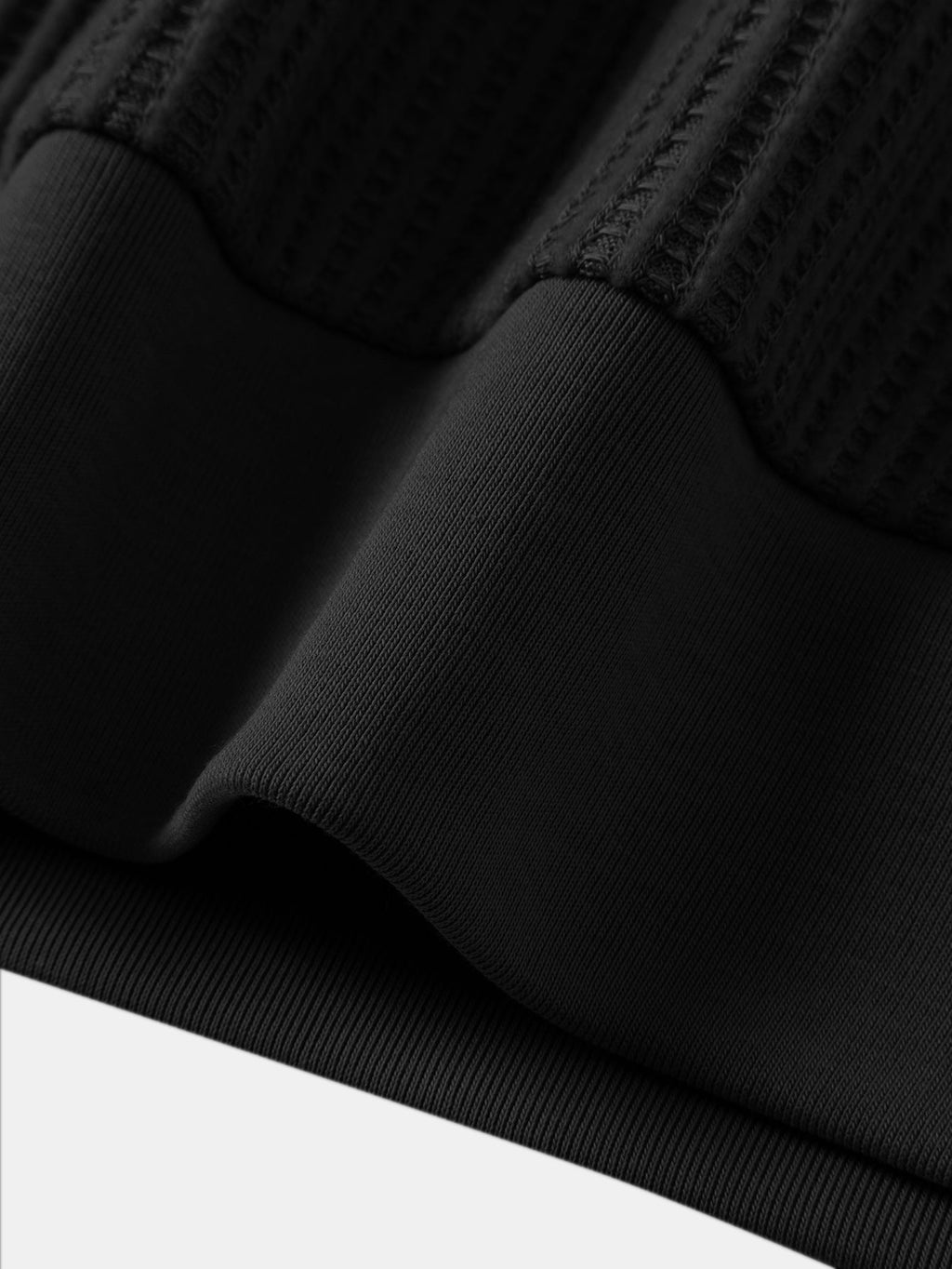 Waffle Ribbed Hem T-Shirt & Drawstring Knitted Waffle Pants