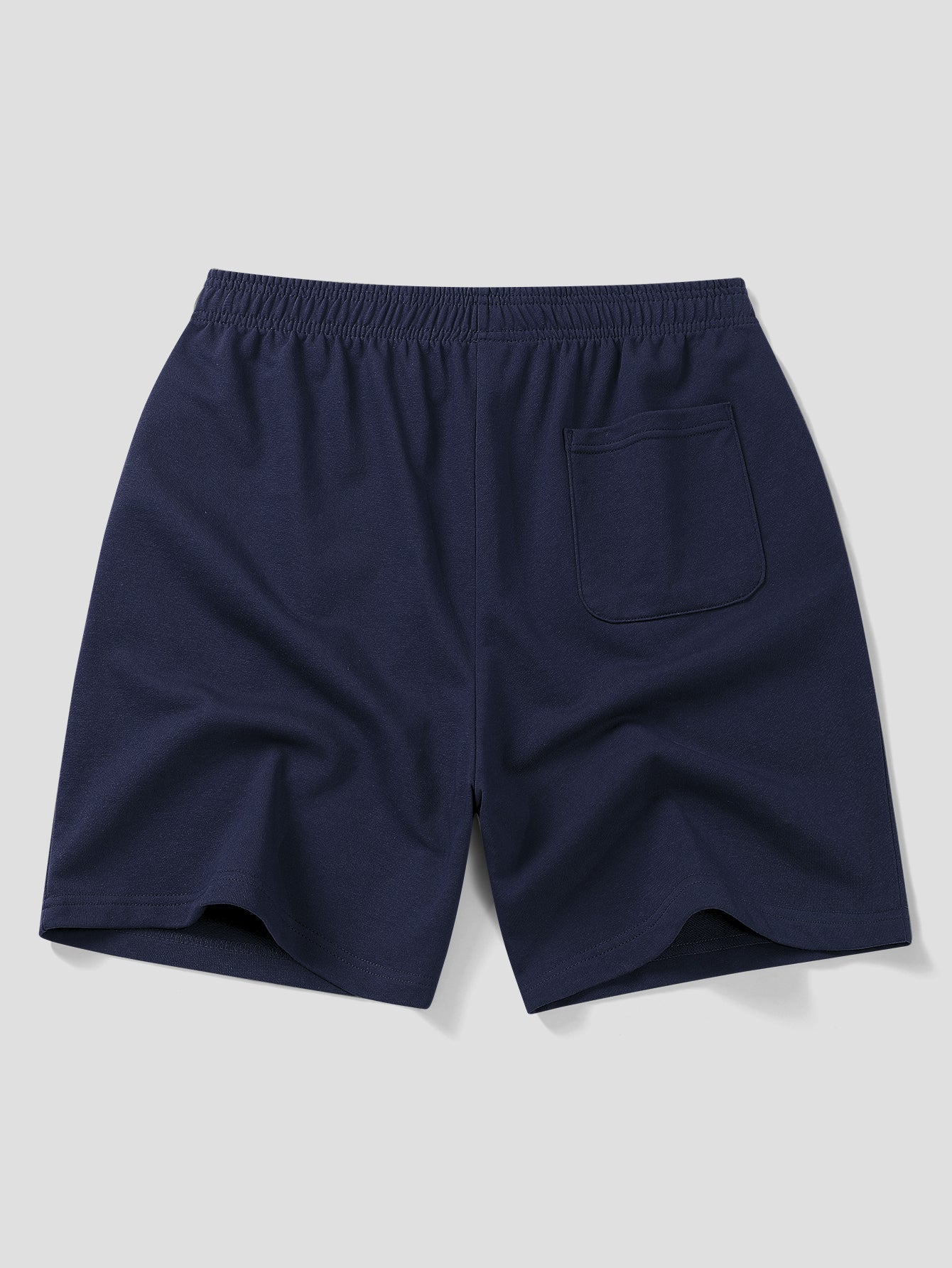 Relax Fit 2 In 1 Notched Collar T-Shirt & Cotton Drawstring 7" Shorts