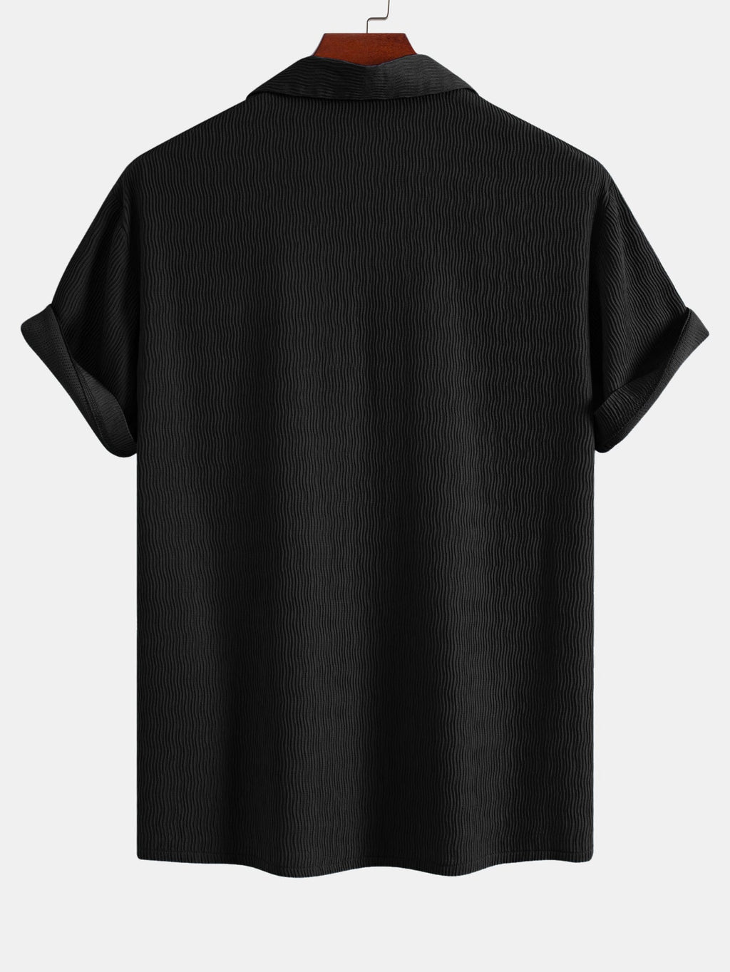Textured Seersucker Short Sleeve Shirt & Drawstring 6“ Shorts Set