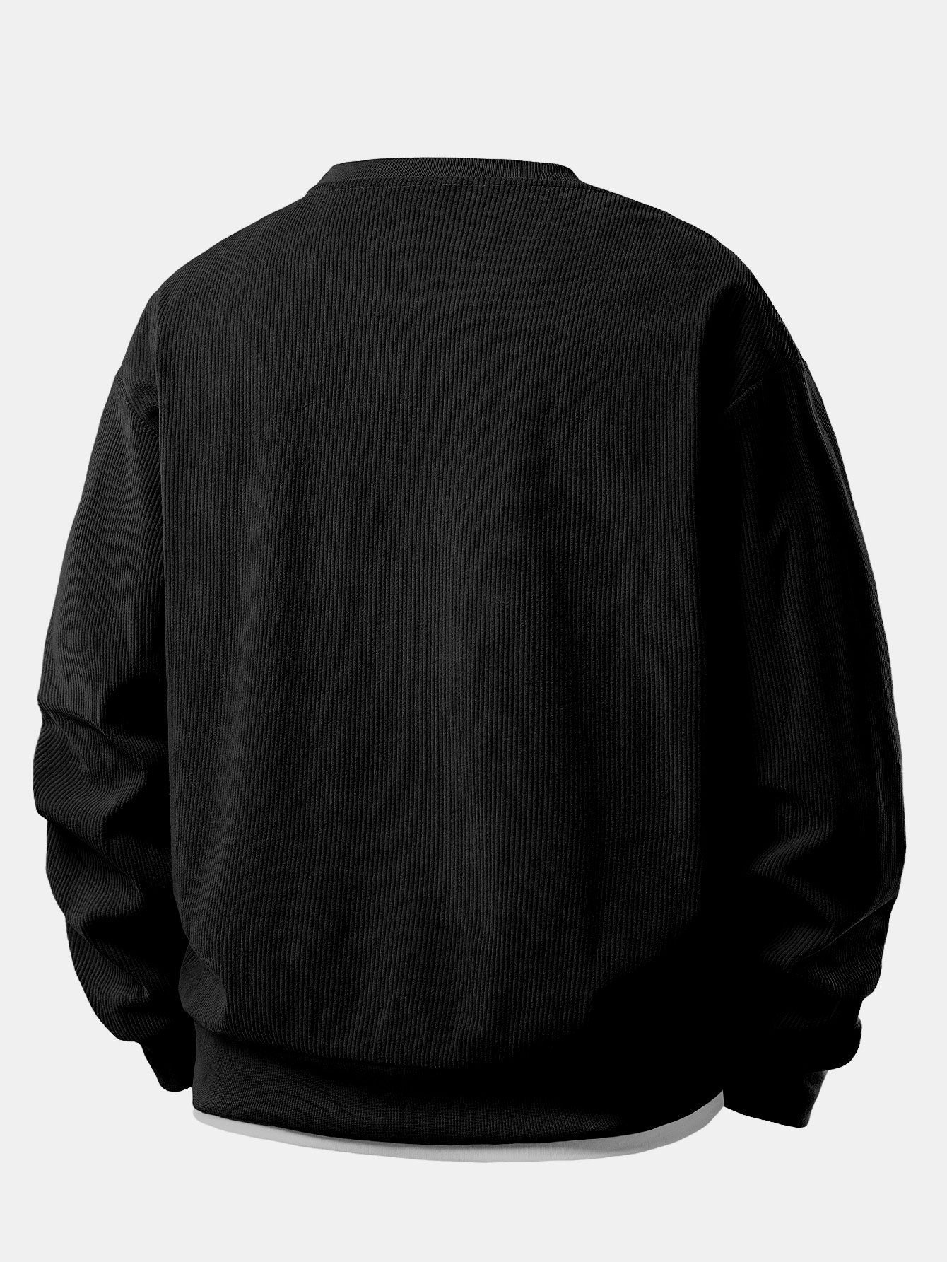 2 In 1 Crew Neck Stretch Corduroy Sweatshirt & Straight Leg Corduroy Pants