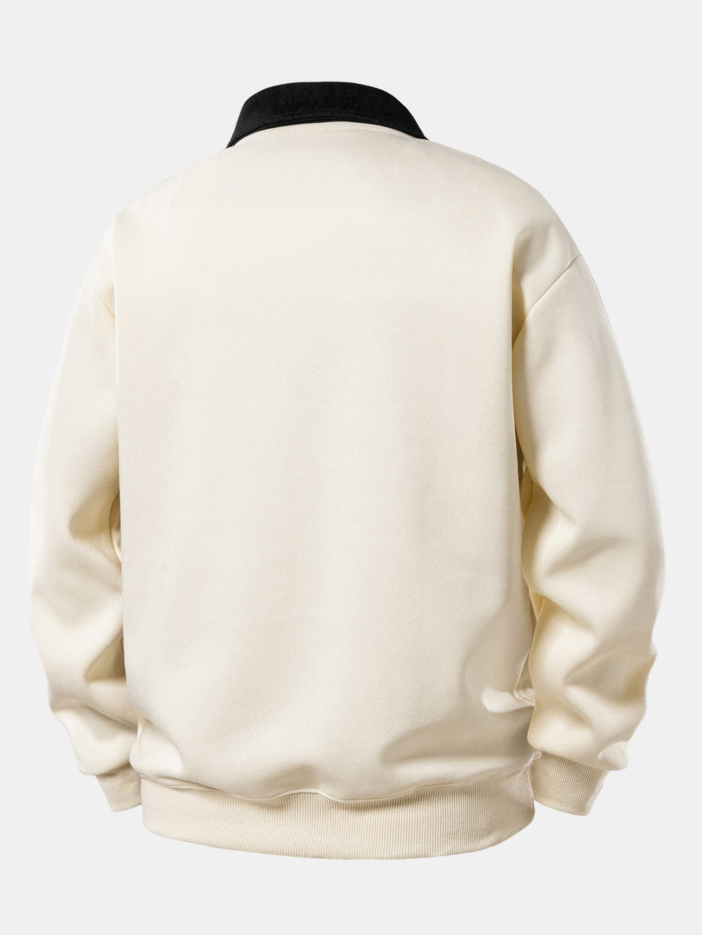Relax Fit Contrast Polo Sweatshirt & Straight Leg Pleated Pintuck Sweatpants
