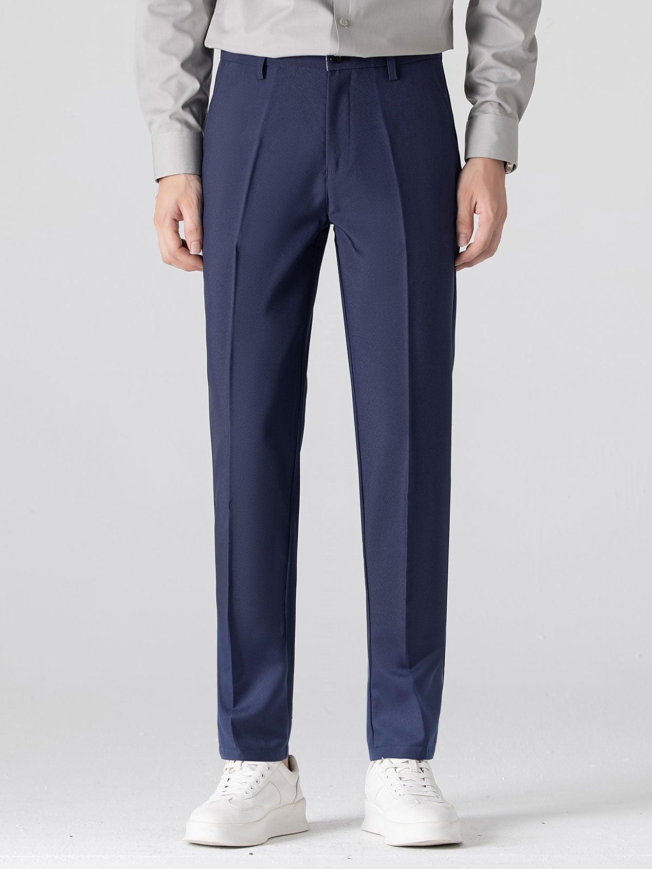 Geometric Knit Shirt & Slim Fit Tapered Trousers