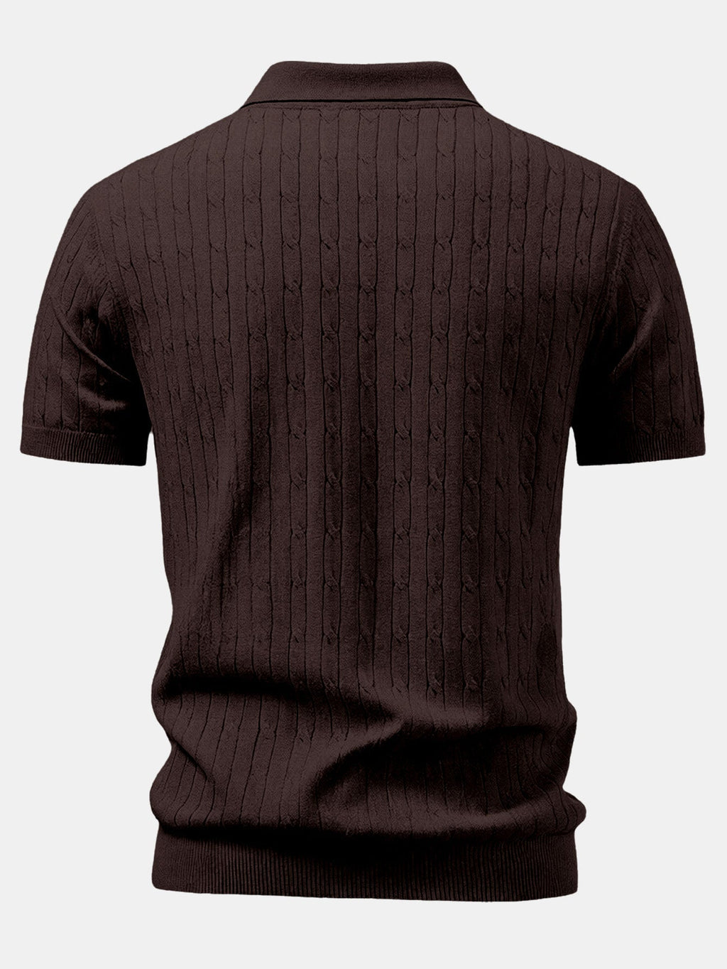 Twisted Jacquard Zipper Knit Polo & Slim Fit Tapered Trousers