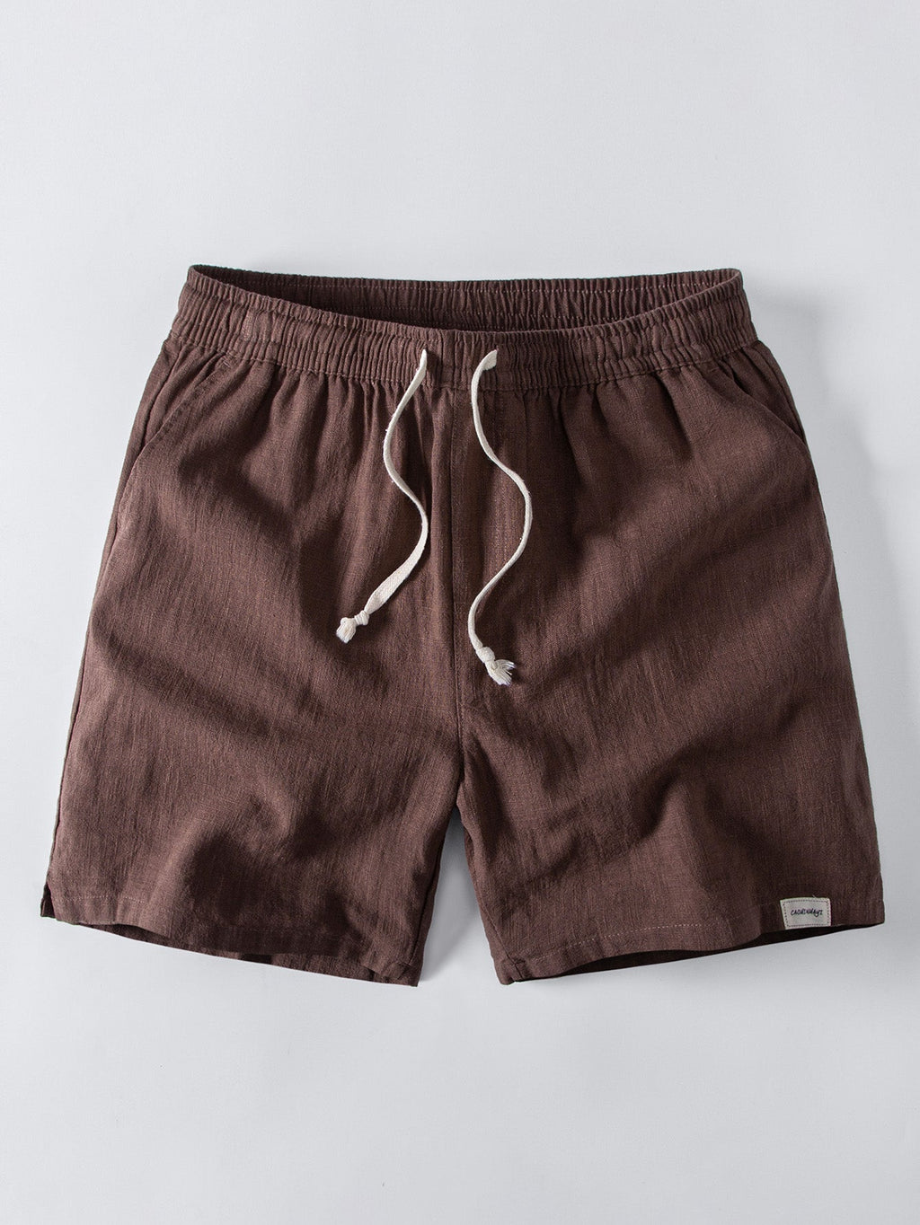 Geometric Jacquard Eyelet Cuban Shirt & Linen Blend Drawstring 7" Shorts