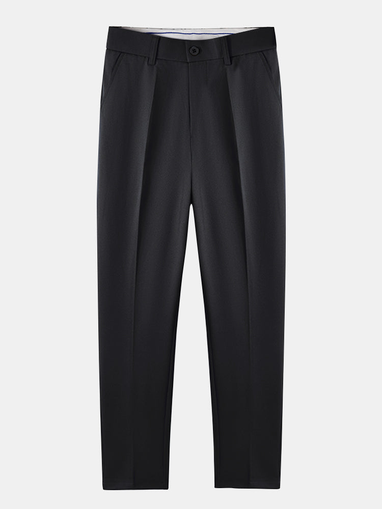 Contrast Trim Twisted Jacquard Knit Polo & Slim Fit Tapered Trousers