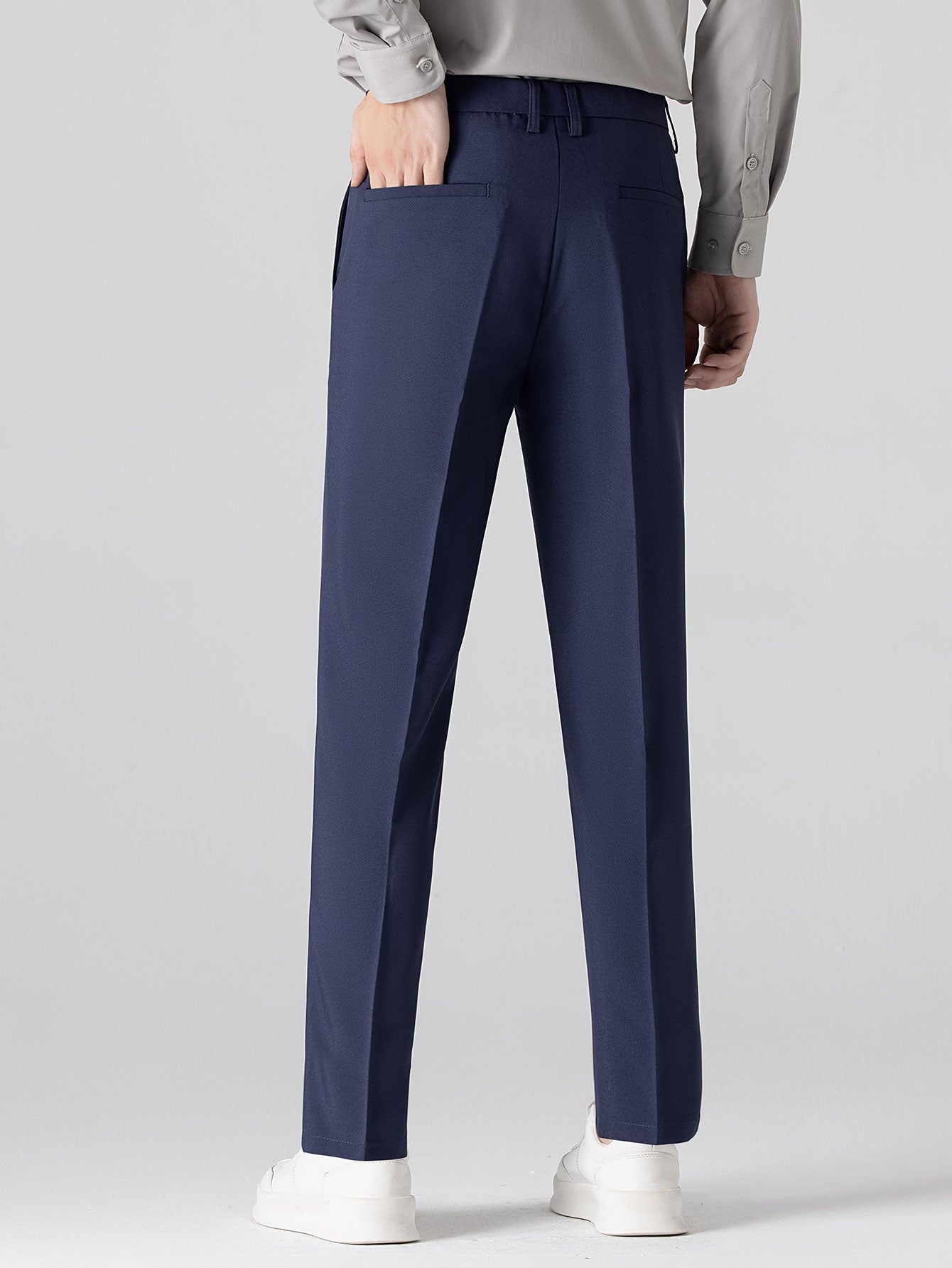 Contrast Geometry Jacquard Knit Polo & Slim Fit Tapered Trousers