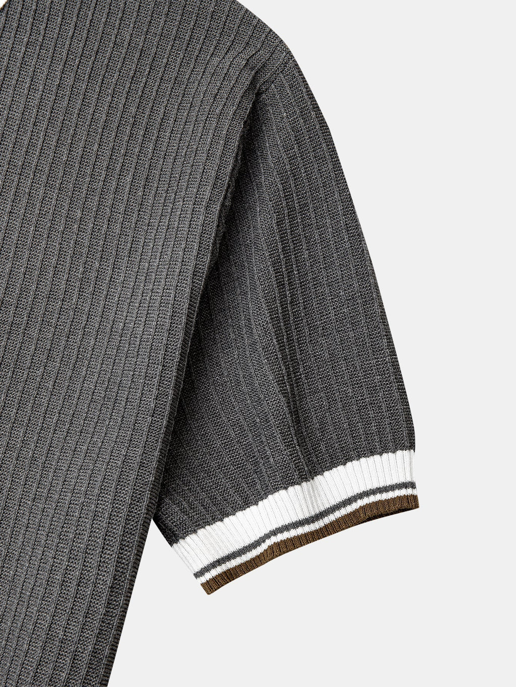 Contrast Trim Knit Polo Shirt & Slim Fit Tapered Trousers