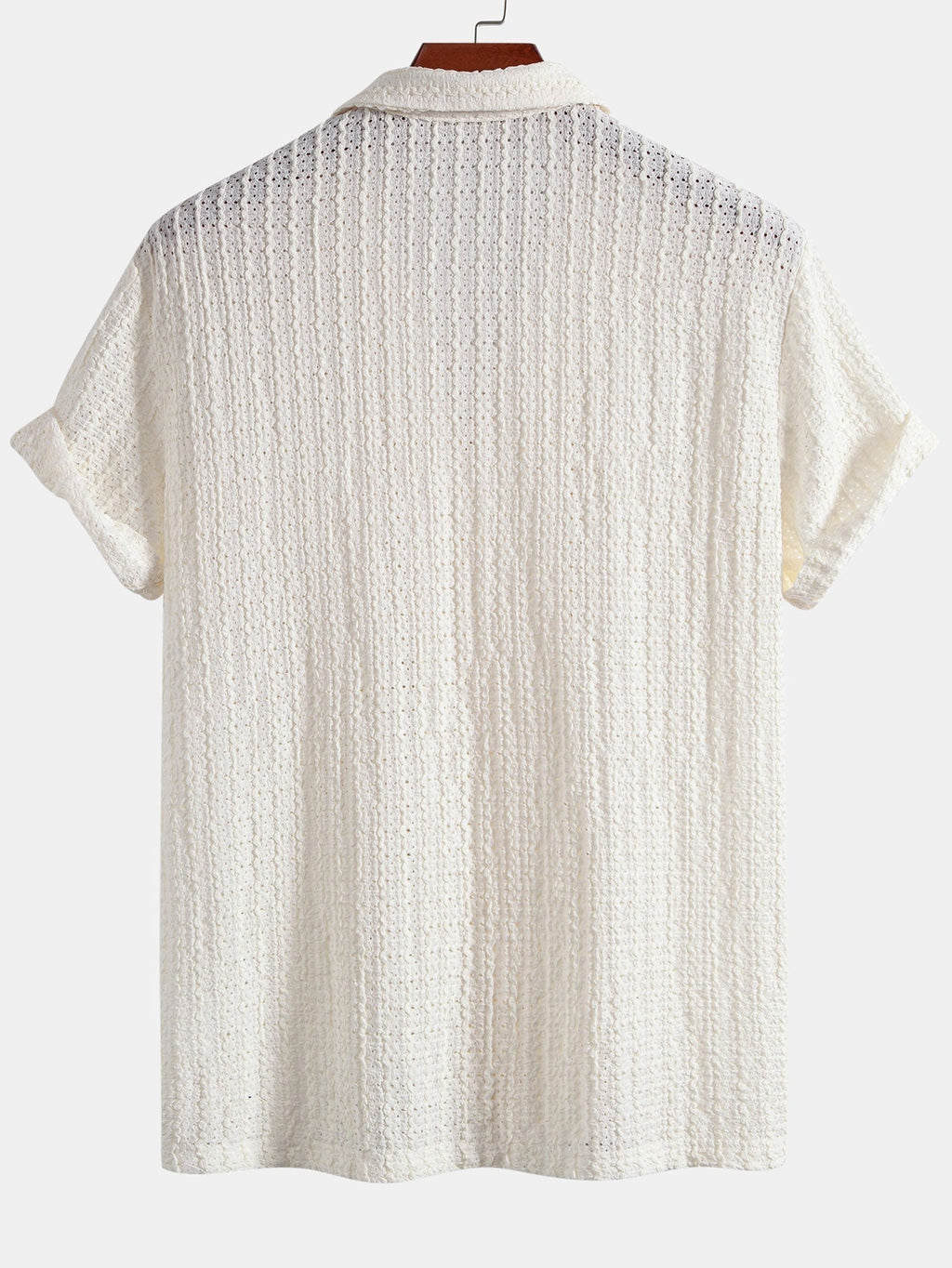 Texture Jacquard Cuban Shirt & Crinkle Textured Straight Leg Pants