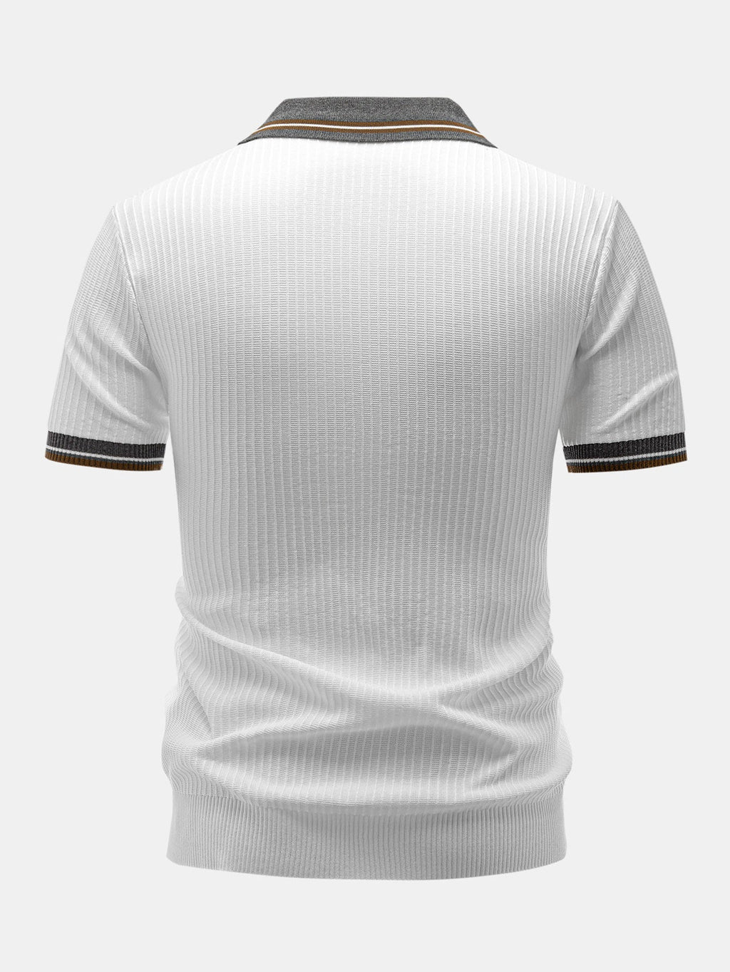 Contrast Trim Knit Polo Shirt & Slim Fit Tapered Trousers