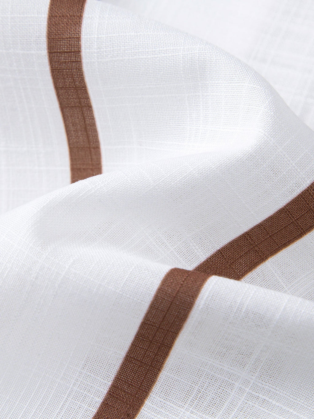 Linen Look Stripe Cuban Shirt & Linen Blend Drawstring 7" Shorts