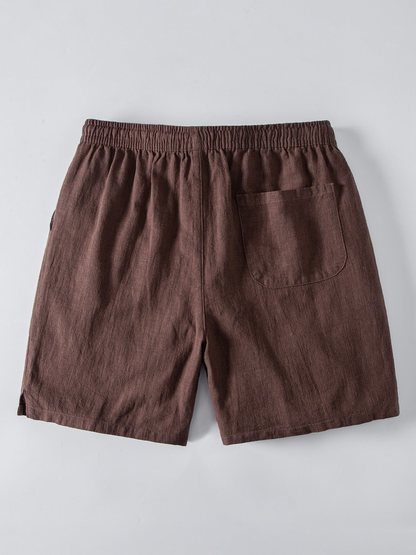 Geometric Jacquard Eyelet Cuban Shirt & Linen Blend Drawstring 7" Shorts