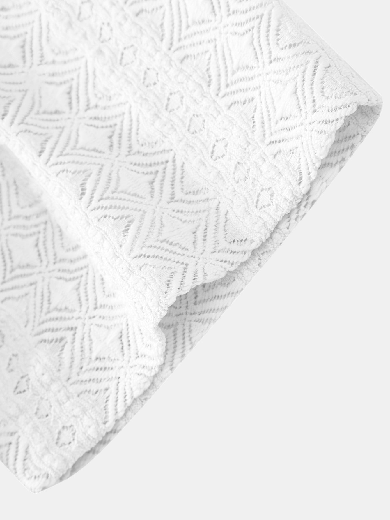 Geometric Jacquard Cuban Shirt & Straight Leg Linen Pants