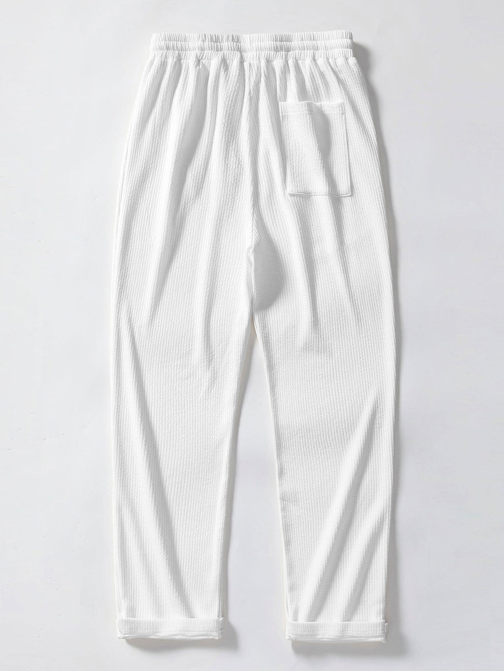 Contrast Ribbed Button Up Shirt & Straight Leg Ribbed Pants