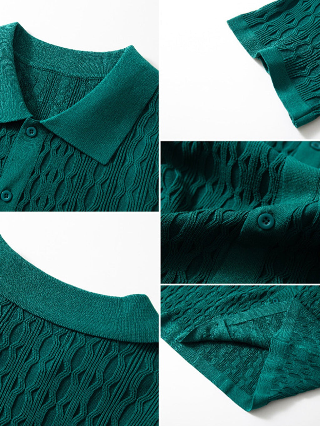 Twisted Jacquard Knit Shirt & Slim Fit Tapered Trousers