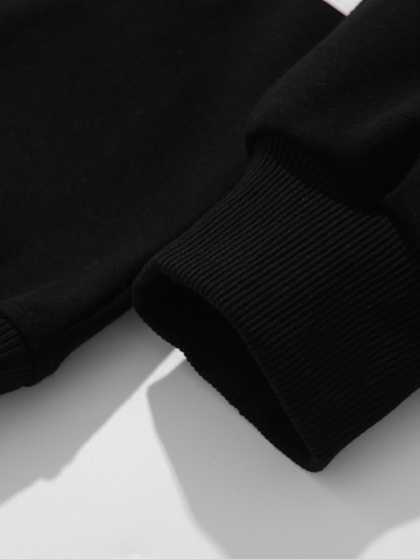 Relax Fit Color Block Patchwork Polo Sweatshirt & Straight Leg Pleated Pintuck Sweatpants