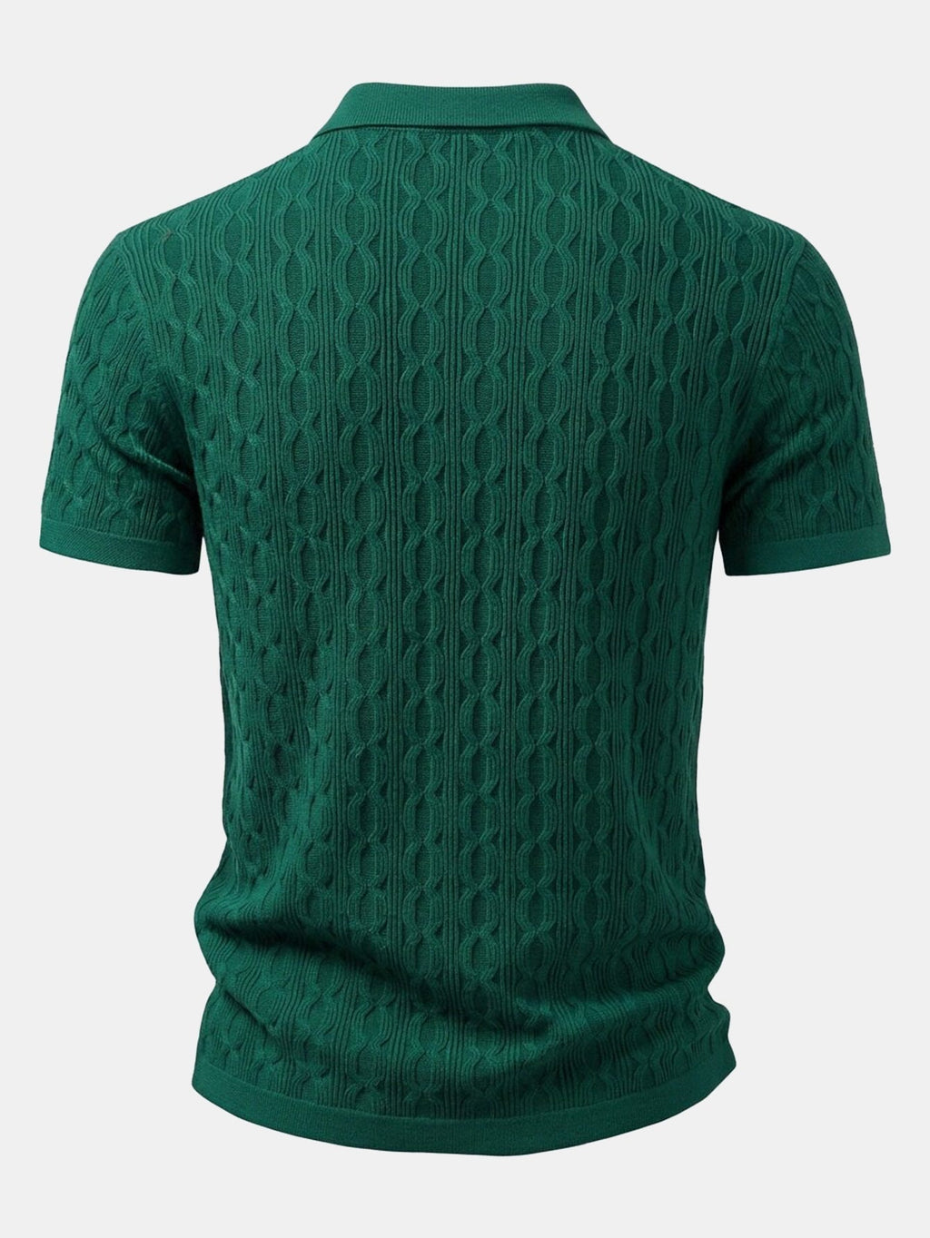 Twisted Jacquard Knit Shirt & Slim Fit Tapered Trousers