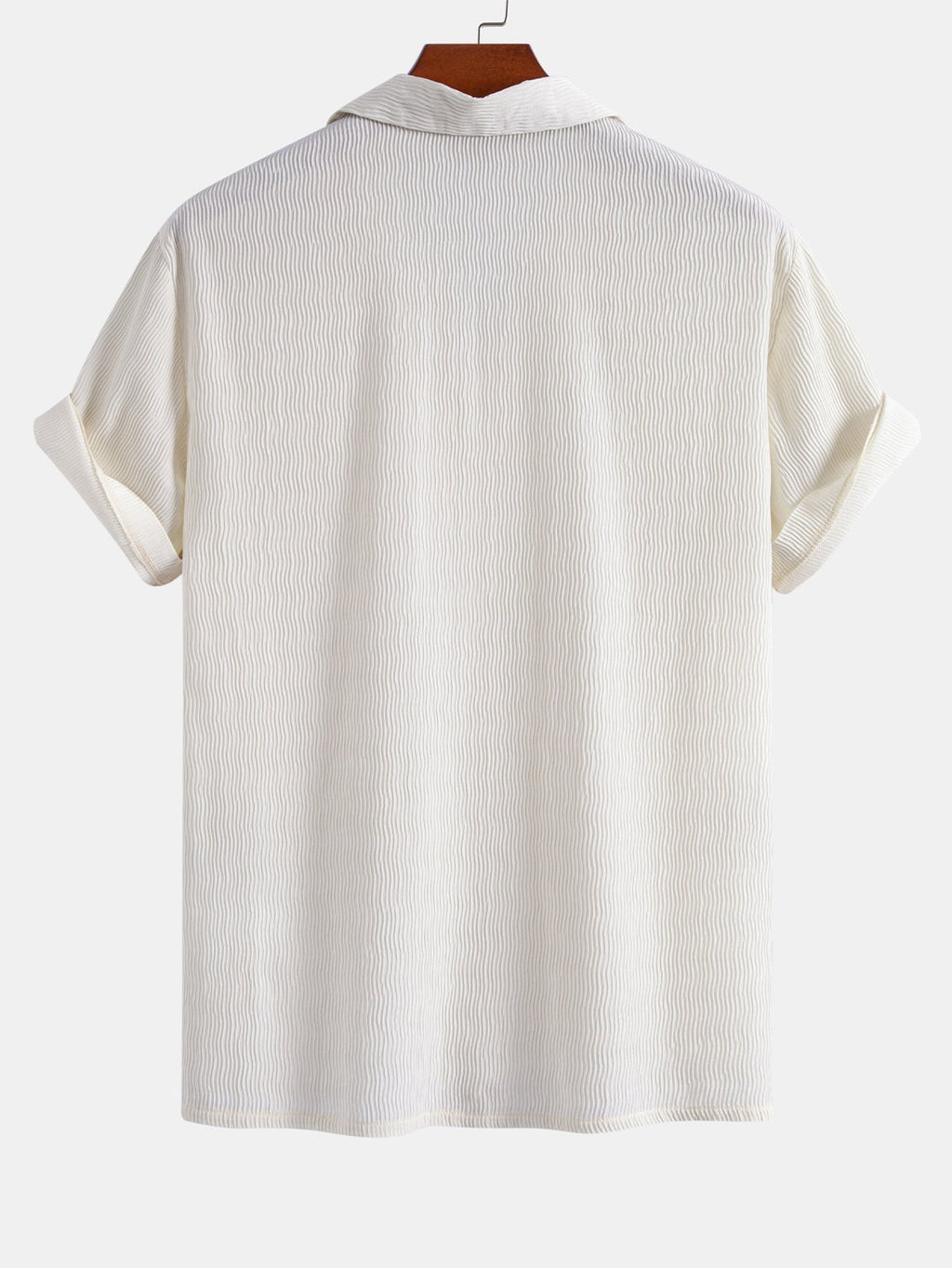 Textured Seersucker Short Sleeve Shirt & Drawstring 6“ Shorts Set
