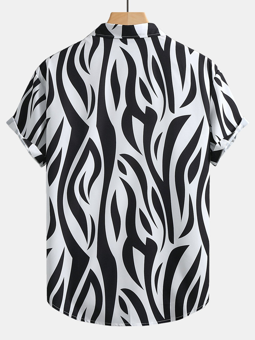 Abstract Print Button Up Shirt & Swim Shorts