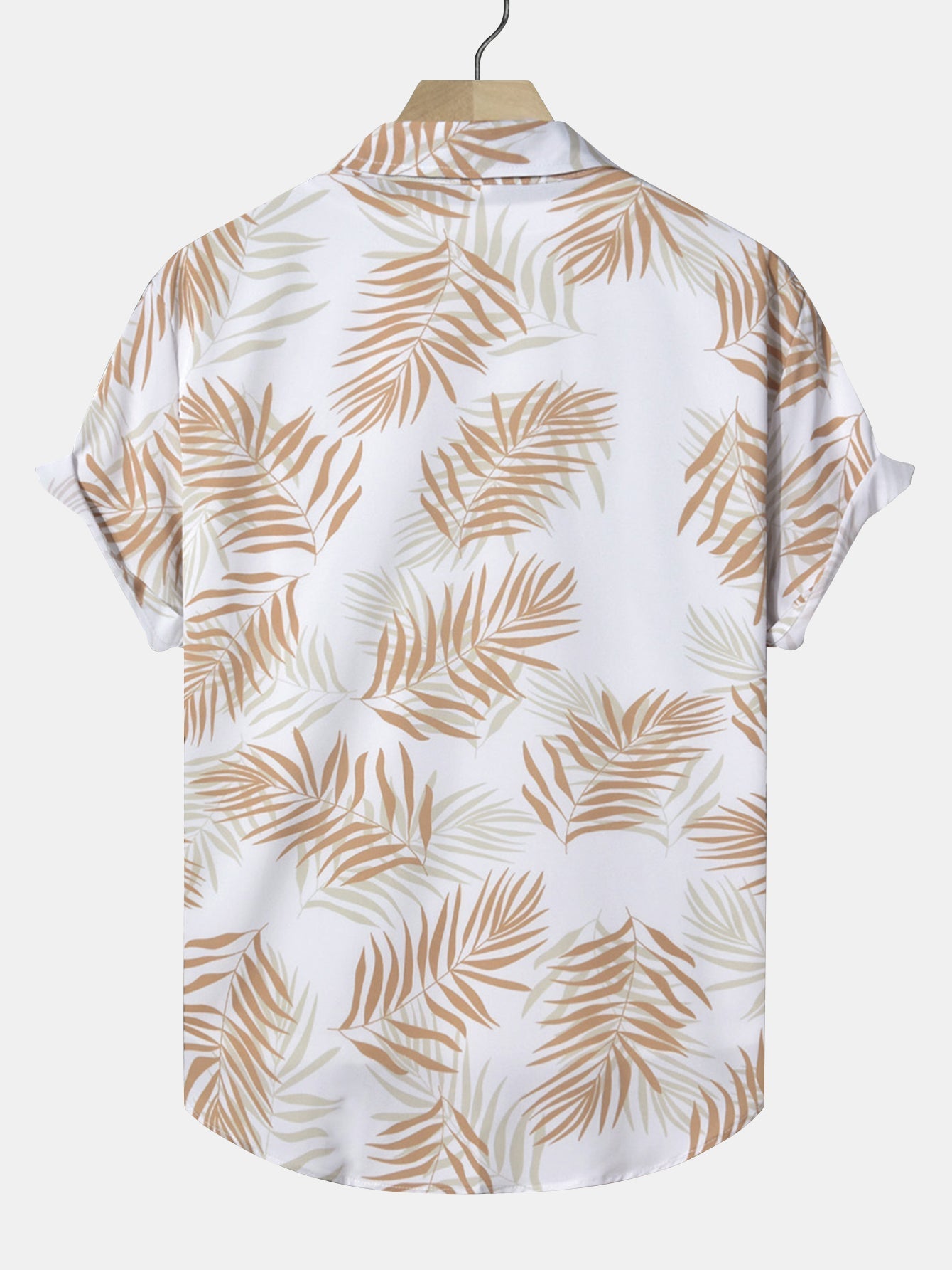 Leaf Print Button Up Shirt & Swim Shorts