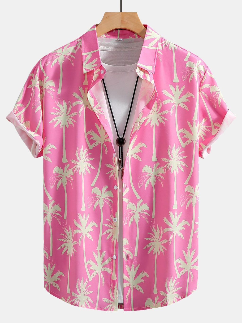 Palm Tree Print Button Up Shirt & Swim Shorts