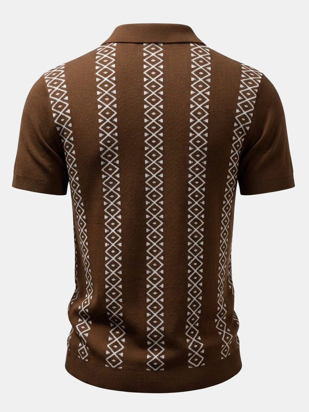 Geometric Knit Shirt & Slim Fit Tapered Trousers