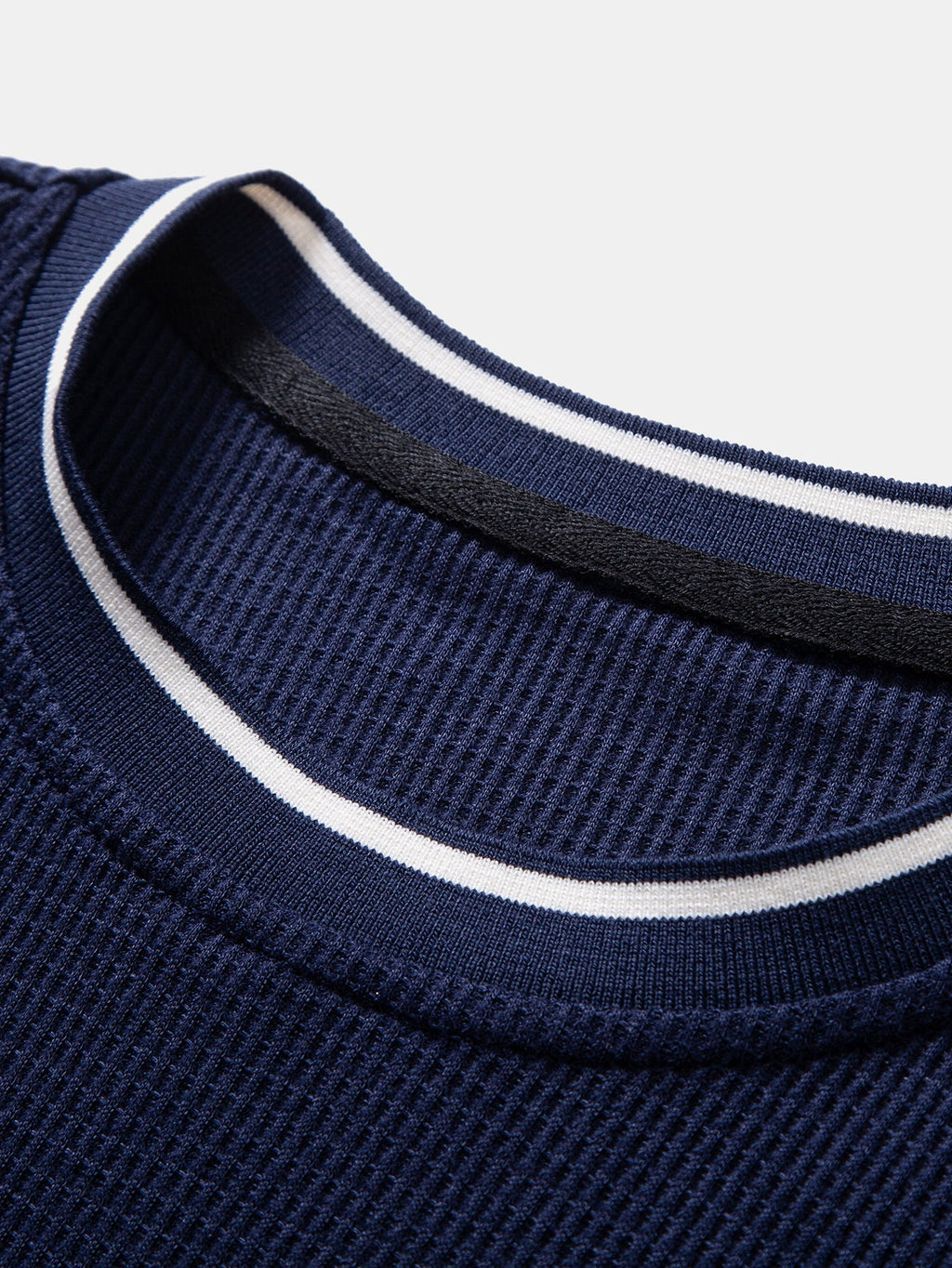 Contrast Trim Waffle Ringer T-Shirt & Slim Fit Tapered Trousers