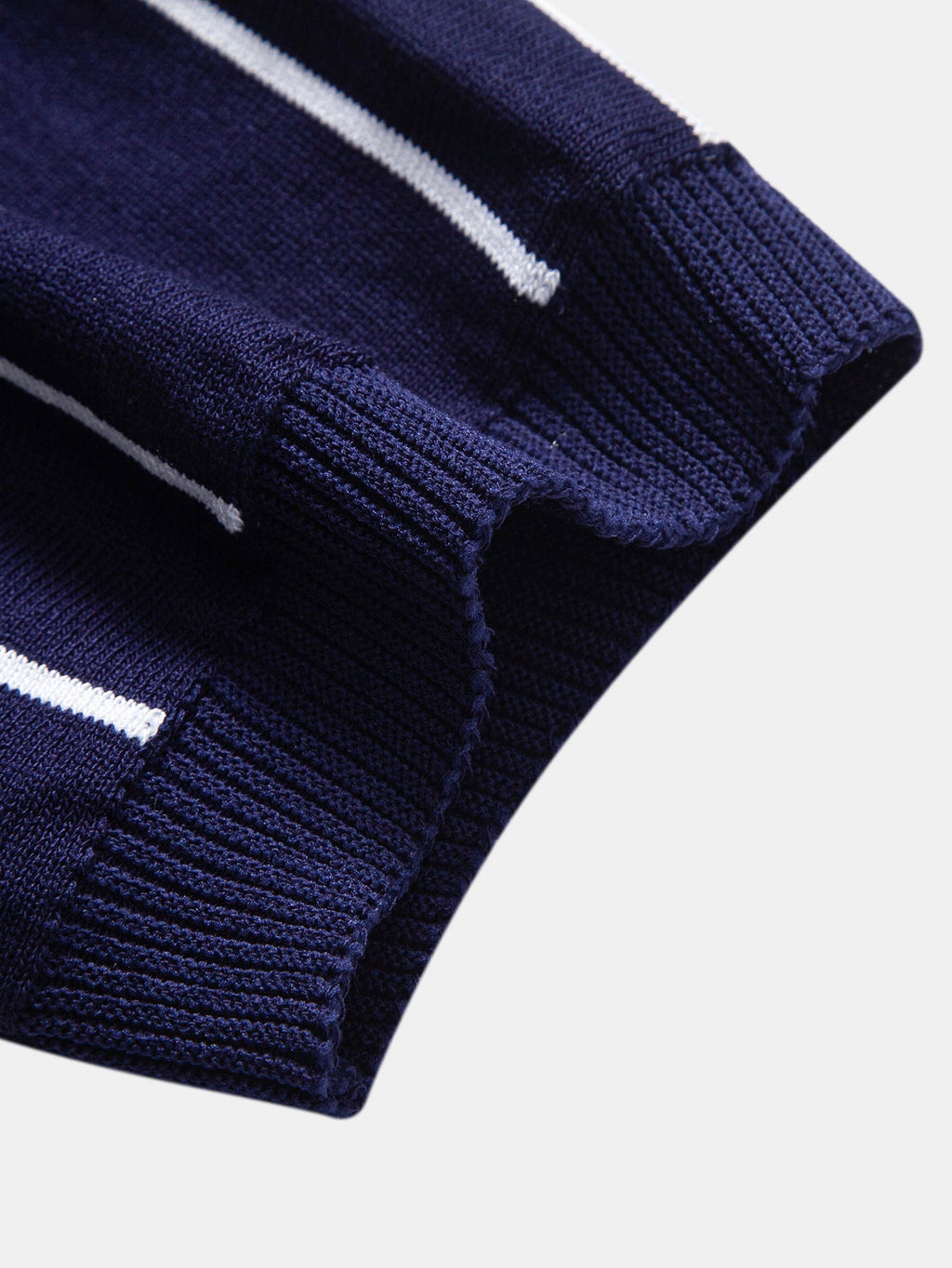 Stripe Button Up Knit Shirt & Elastic Waist Chino Shorts