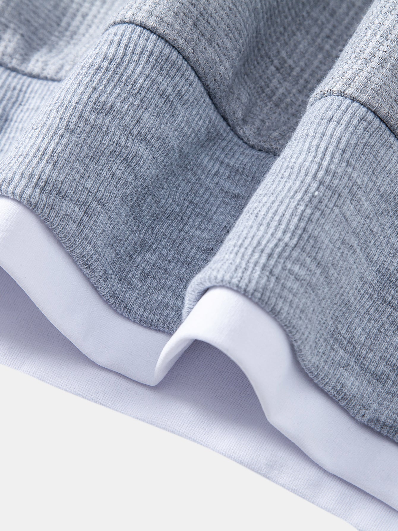 2 In 1 Waffle Notched Collar Sweatshirt & Waffle Pleated Pintuck Straight Leg Pants