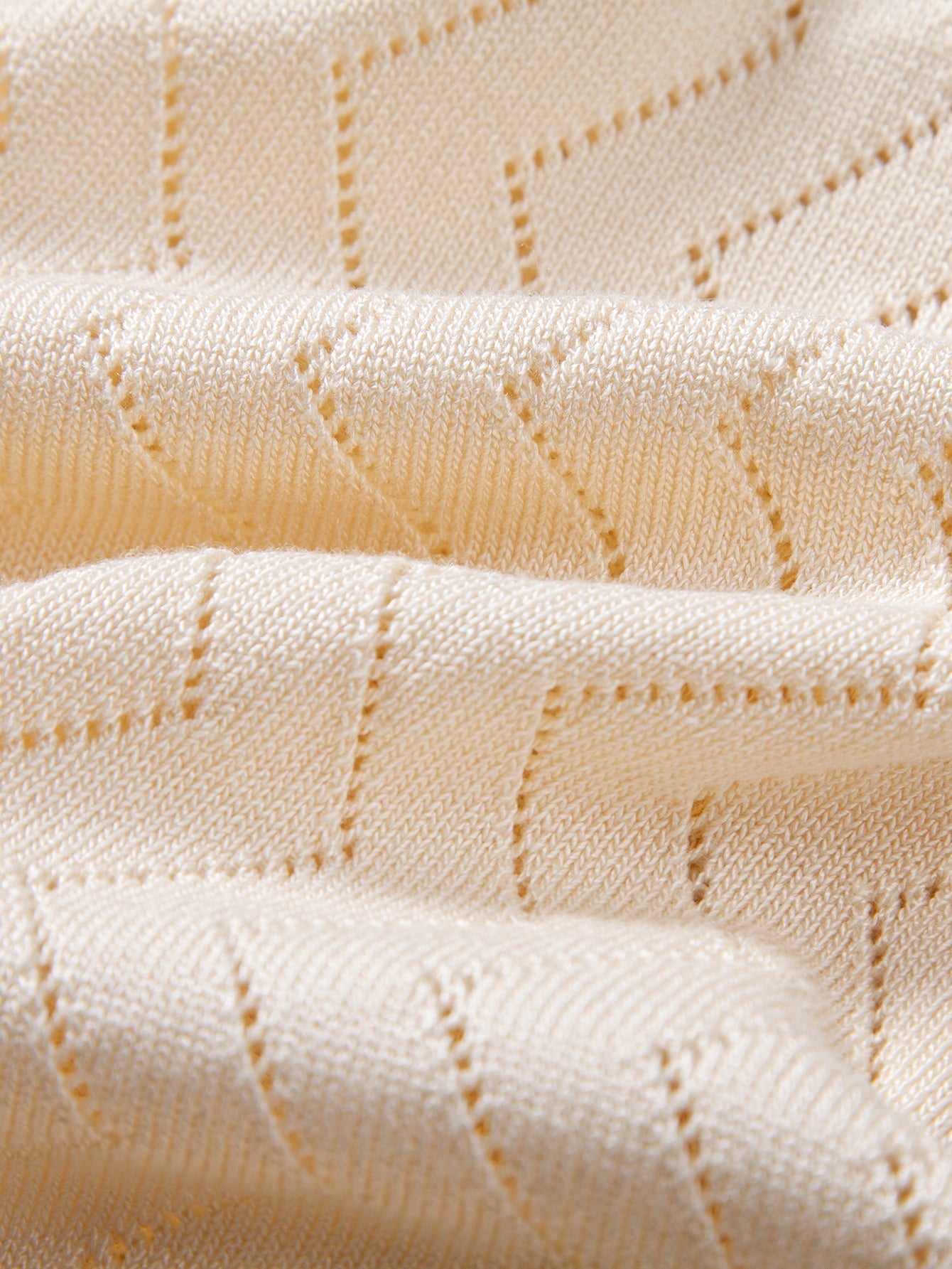 Zig Zag Open Knit Shirt & Straight Leg Linen Pants