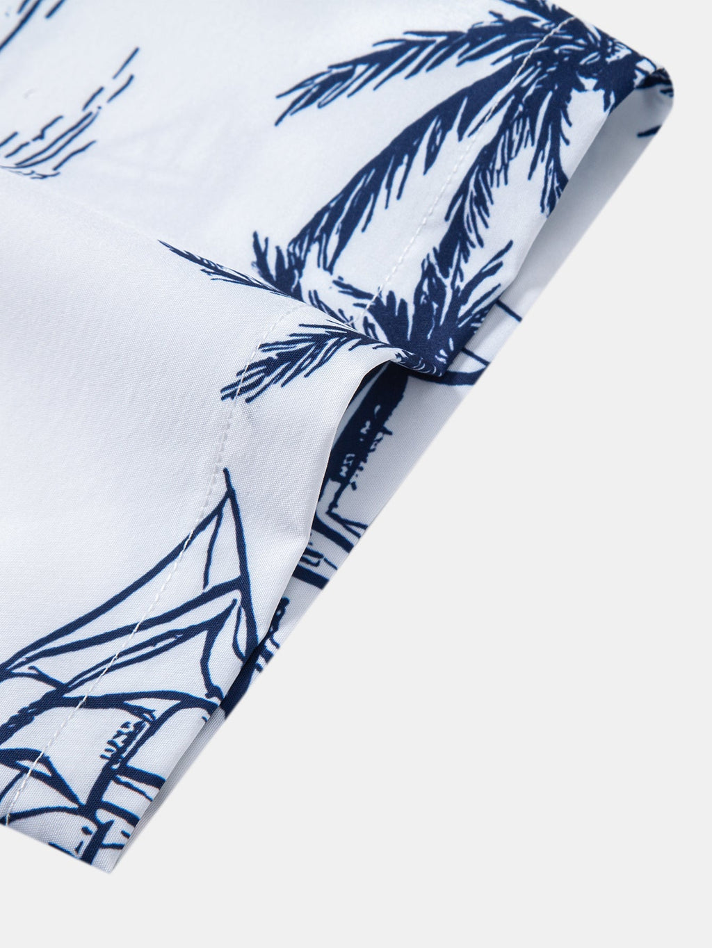 Gradient Island Palm Tree Print Shirt & Swim Shorts