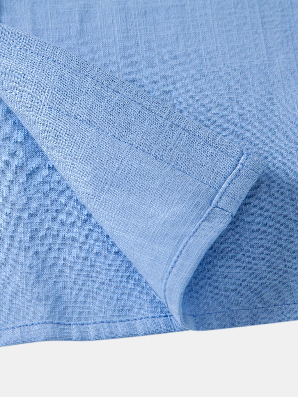 Short Sleeve Linen Look Button Up Shirt & Straight Leg Linen Pants