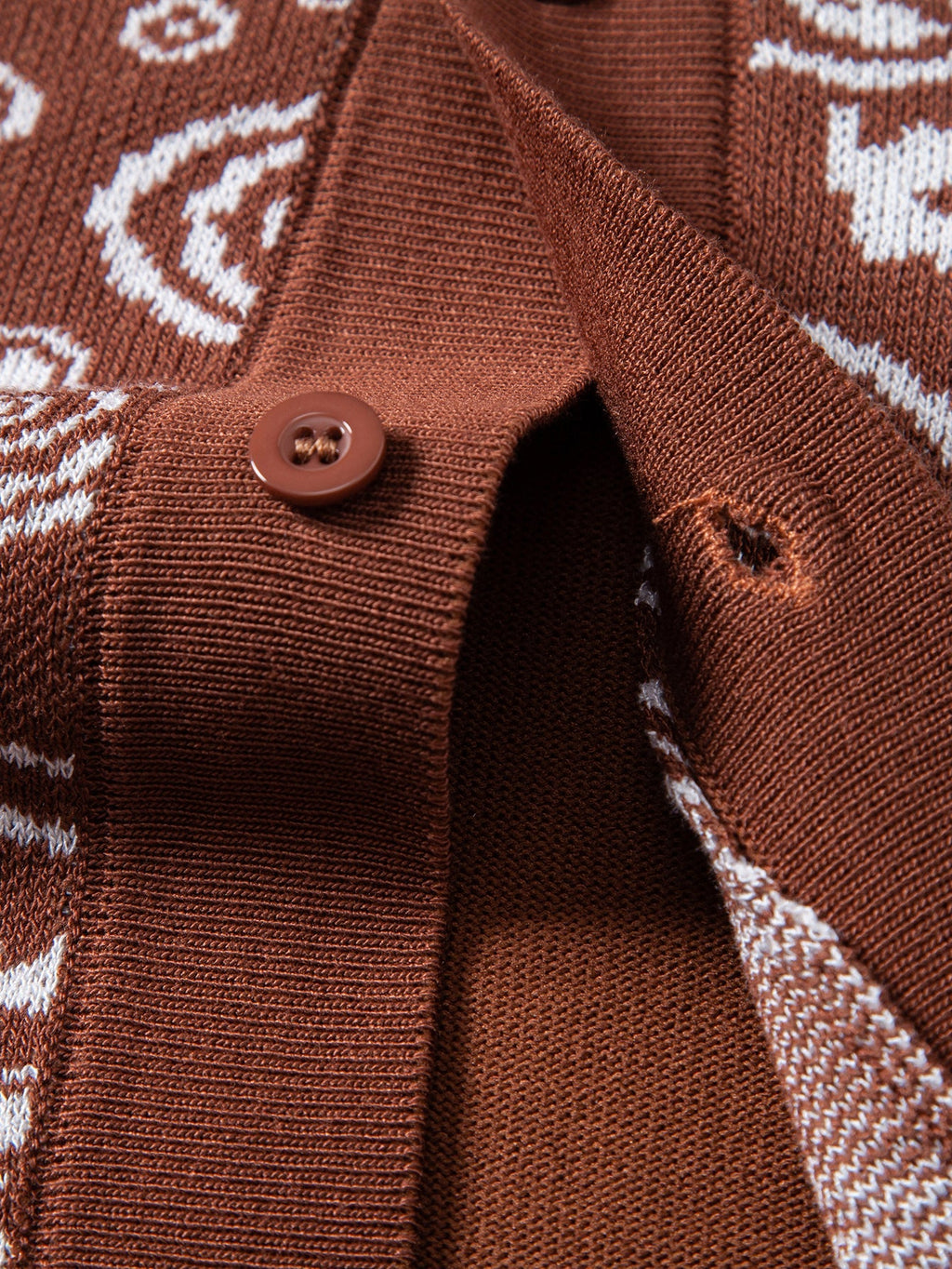 Paisley Button Up Knit Shirt & Knit Shorts