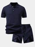 Basic Knit Polo & Knit Shorts