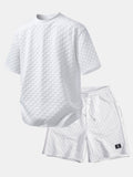 Relax Fit Checkerboard T-Shirt & Checkerboard Jacquard Shorts